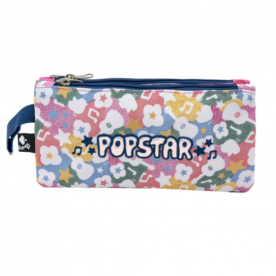 estojo escolar triplo popstar
