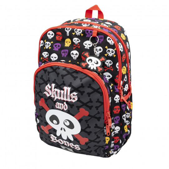 acessórios e mochilas&nbsp;mochilas escolares&nbsp;mochila escolar doble skulls and bones