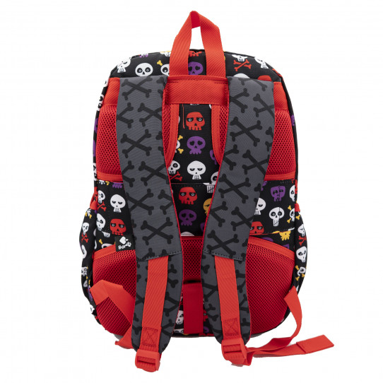mochila escolar grande skulls and bones