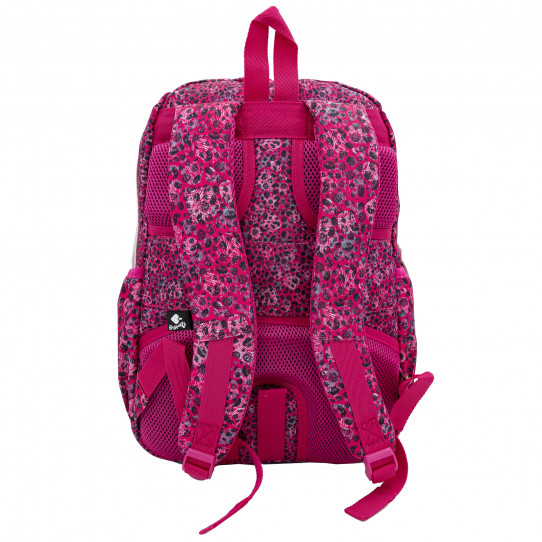 mochila escolar grande wild pink