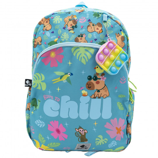 mochila escolar mediana born to chill