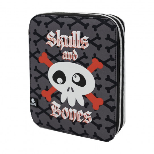 mochilas y complementos&nbsp;plumieres con contenido&nbsp;plumier 2 pisos skulls and bones