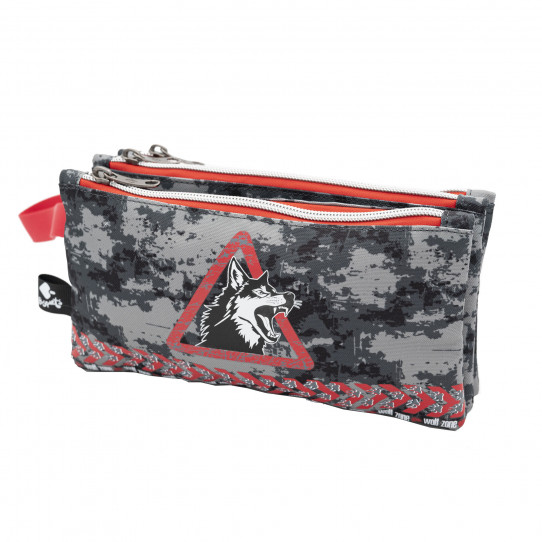 backpacks and accessorise pencil case triple pencil case breakout wolf zone