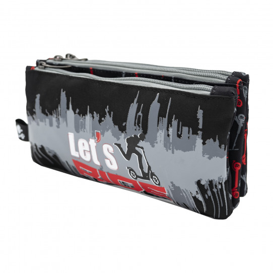 backpacks and accessorise&nbsp;pencil case&nbsp;triple pencil case let's ride