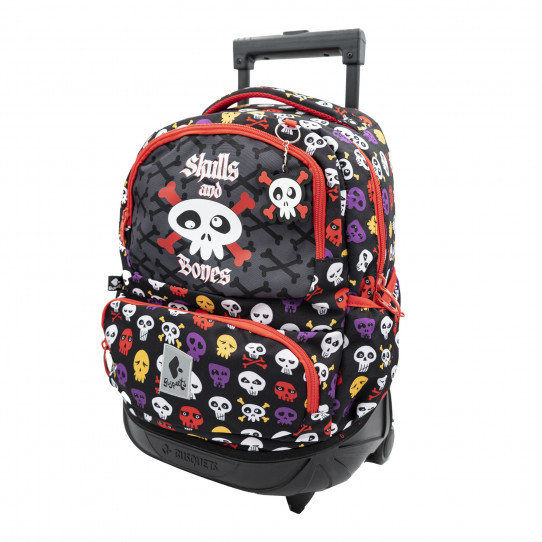 accessori e zaini&nbsp;zaino scuola con ruote&nbsp;zaino doppio con ruote skulls and bones